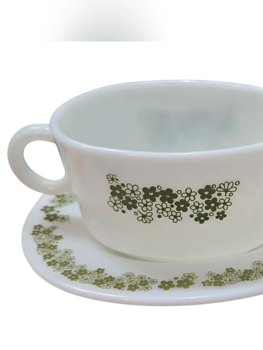 Vintage Pyrex Gravy Boat And Drip Plate Spring Blossom Aka 